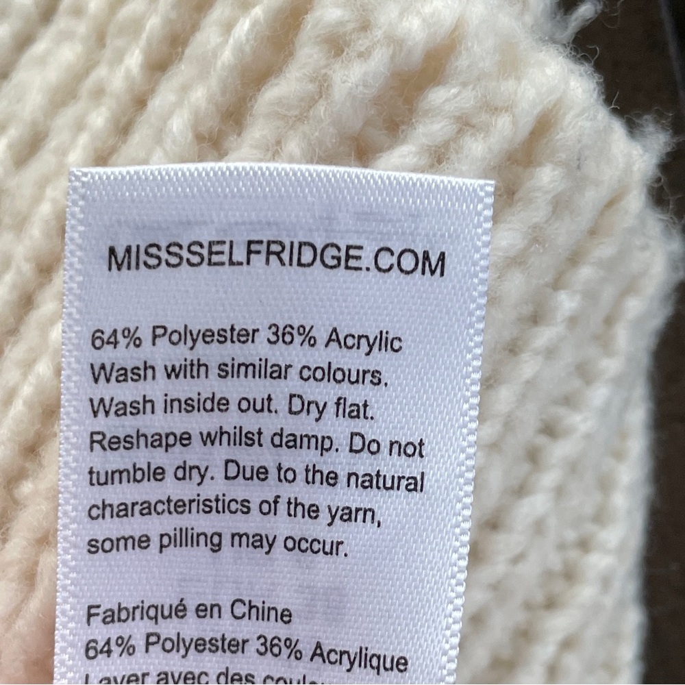 MISS SELFRIDGE CROPPED SQUARE NECK CABLE KNIT SWEATER!! - Picture 14 of 14